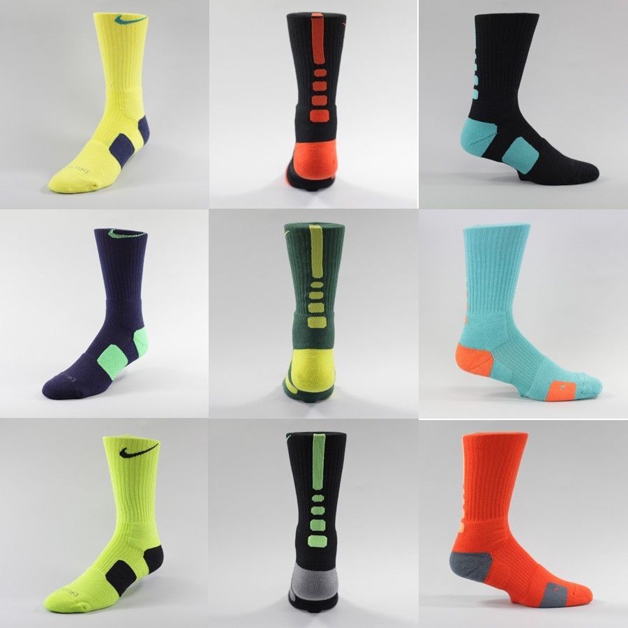 New Nike Elite Dri-Fit Cushioned Basketball Crew Socks /</< Select Color /& Size />/>