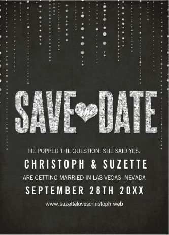black and white save the dates