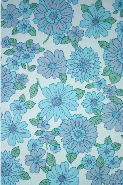 70s Wallpaper Vintage Floral Wallpapers Floral Wallpaper Blue Floral Wallpaper