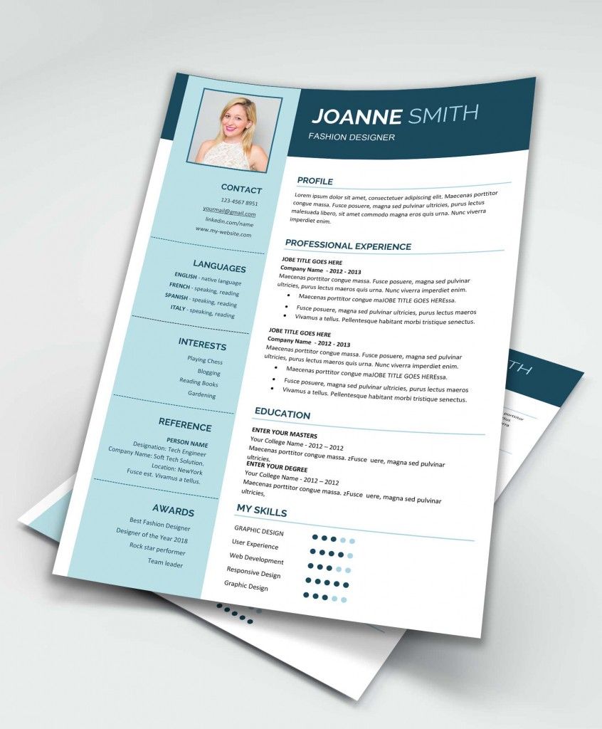 modern resume template ms