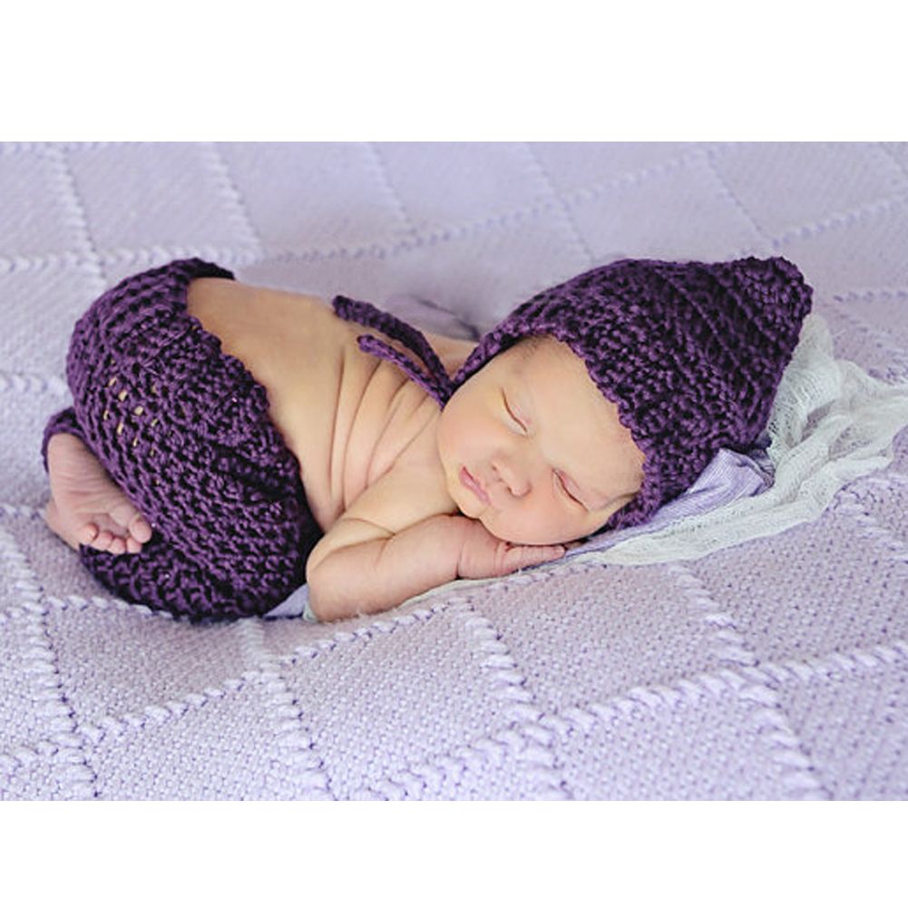 Newborn Photography Props Baby Crochet Knit Boxing Outfits Sets Clothes Rompers