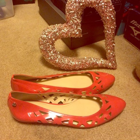 calvin klein patent leather flats