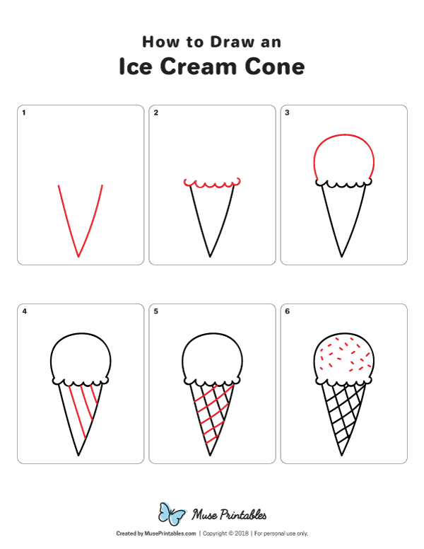 How to Draw an Ice Cream Cone