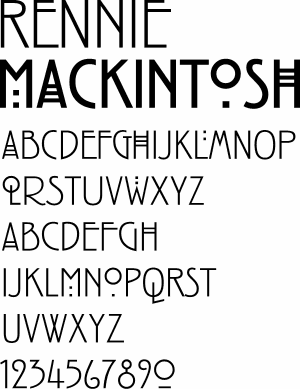 charles rennie mackintosh font