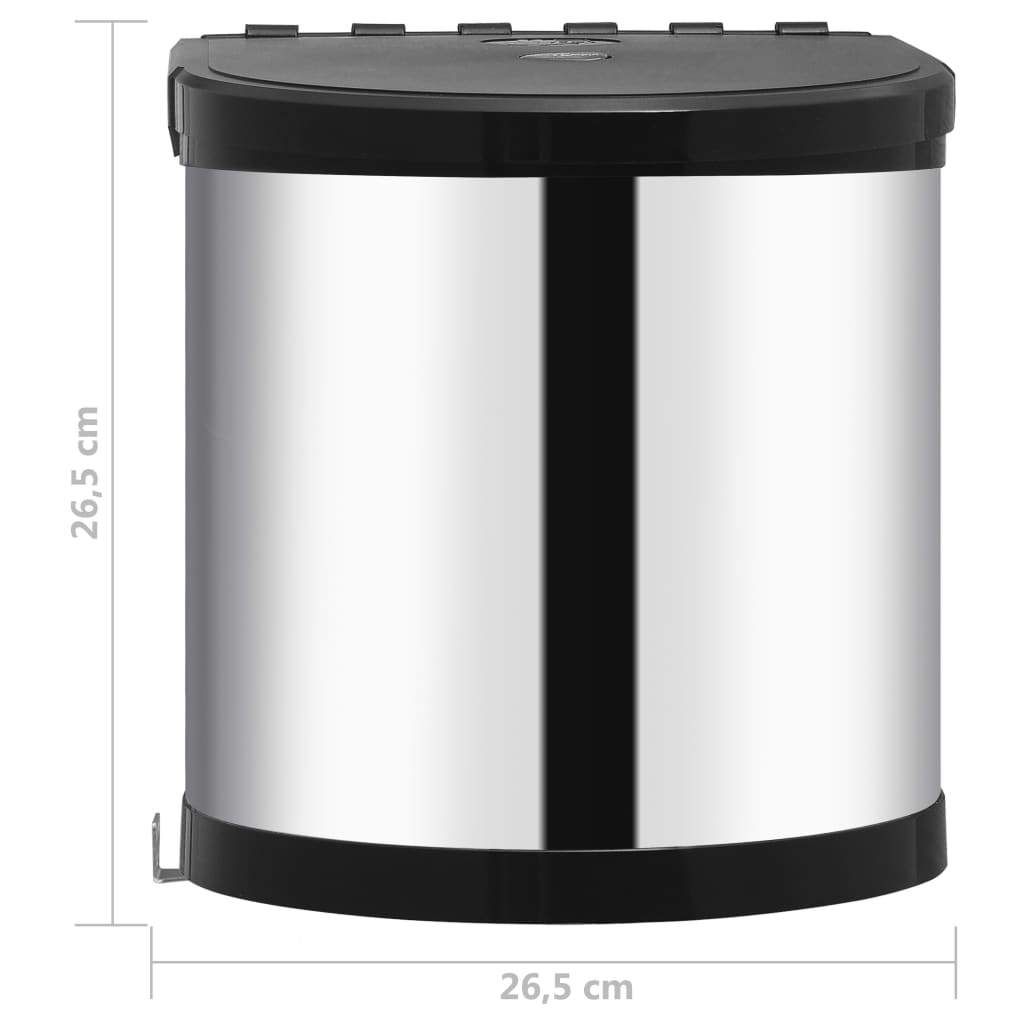 Kitchen built-in trash can stainless steel 8 L