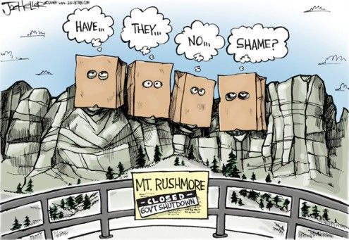 Government Shutdown: Cartoons Of The Day Mount Rushmore, Political - 495x341 - jpeg Government Shut Down Cartoon Jokes