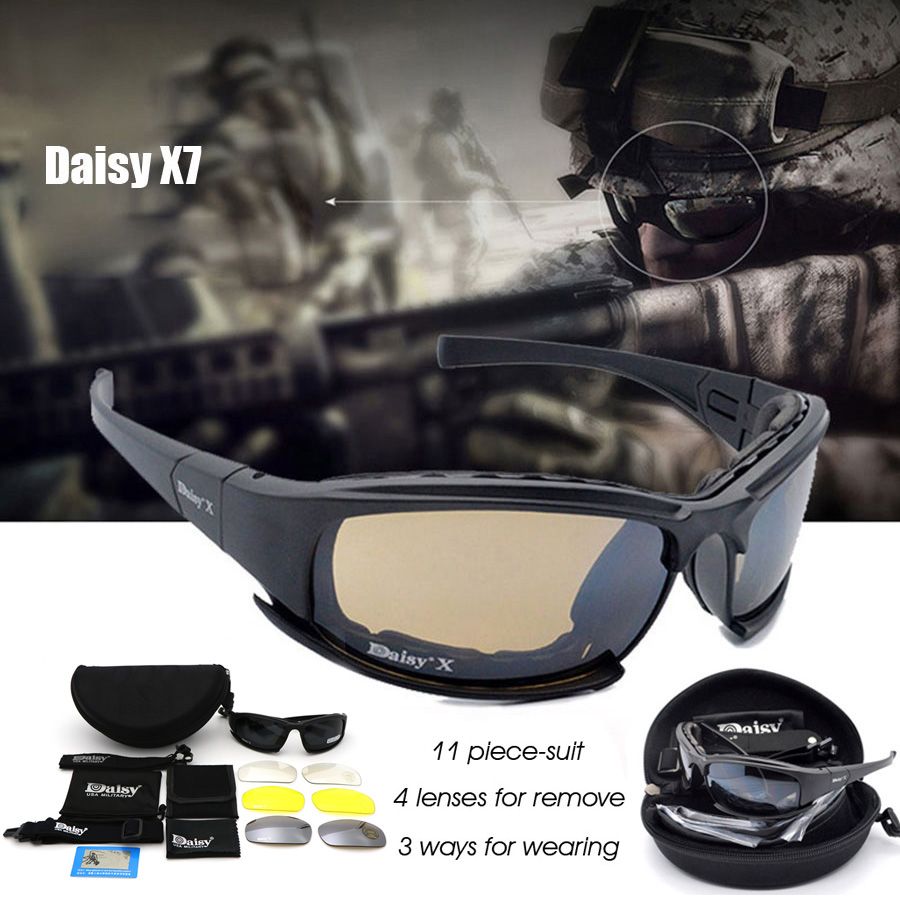 Daisy X7 Military Goggles Bullet proof Goggles Military Polarized Sunglasses