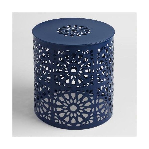 Peacoat Punched Metal Dimitri Drum Stool World Market 70 Via Polyvore Featuring Home Furniture Stools E Outdoor Garden Patio Décor - Navy Metal Garden Stool Peacoat Punched Metal Dimitri Drum Stool World Market 70 Via Polyvore Featuring Home Furniture Stools E Outdoor Garden Patio Décor - Navy Metal Garden Stool