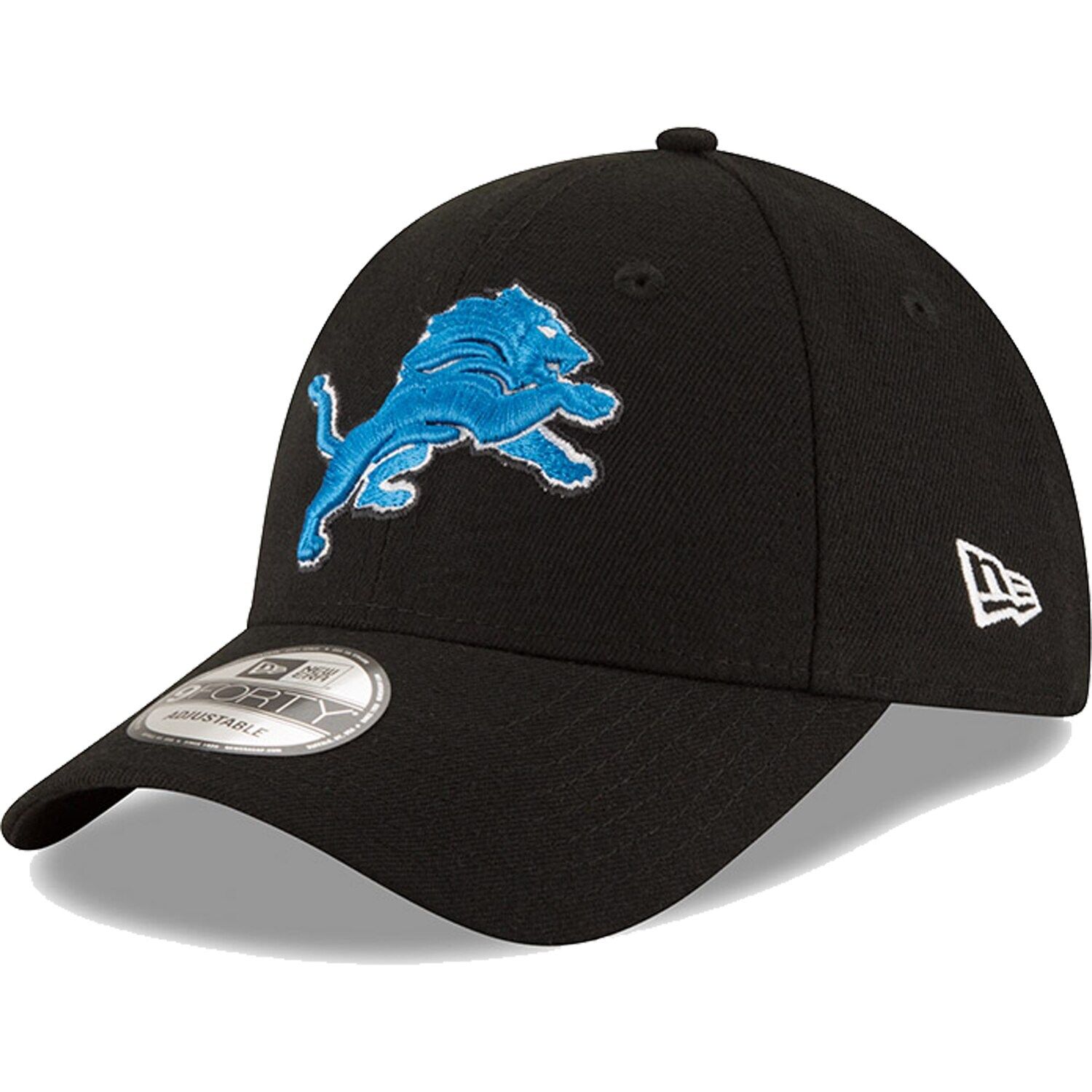 Men's New Era Black Detroit Lions 9FORTY The League Adjustable Hat 