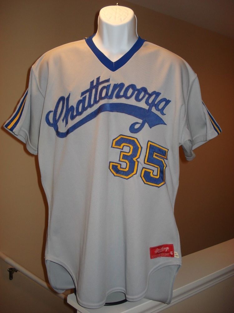 vtg CHATTANOOGA LOOKOUTS baseball jersey MENS 46 SEWN