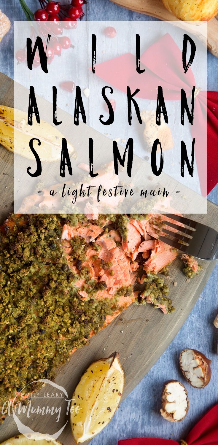 Chestnut and pepper crusted salmon fillet