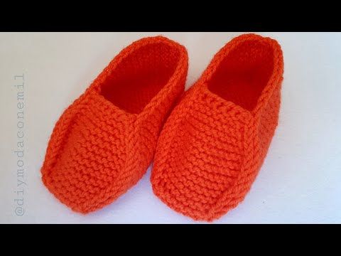 Pantuflas Botas Tejidas A Dos Agujas Tutorial Youtube En 2020 Zapatos De Ganchillo Zapatillas De Ganchillo Como Tejer Pantuflas