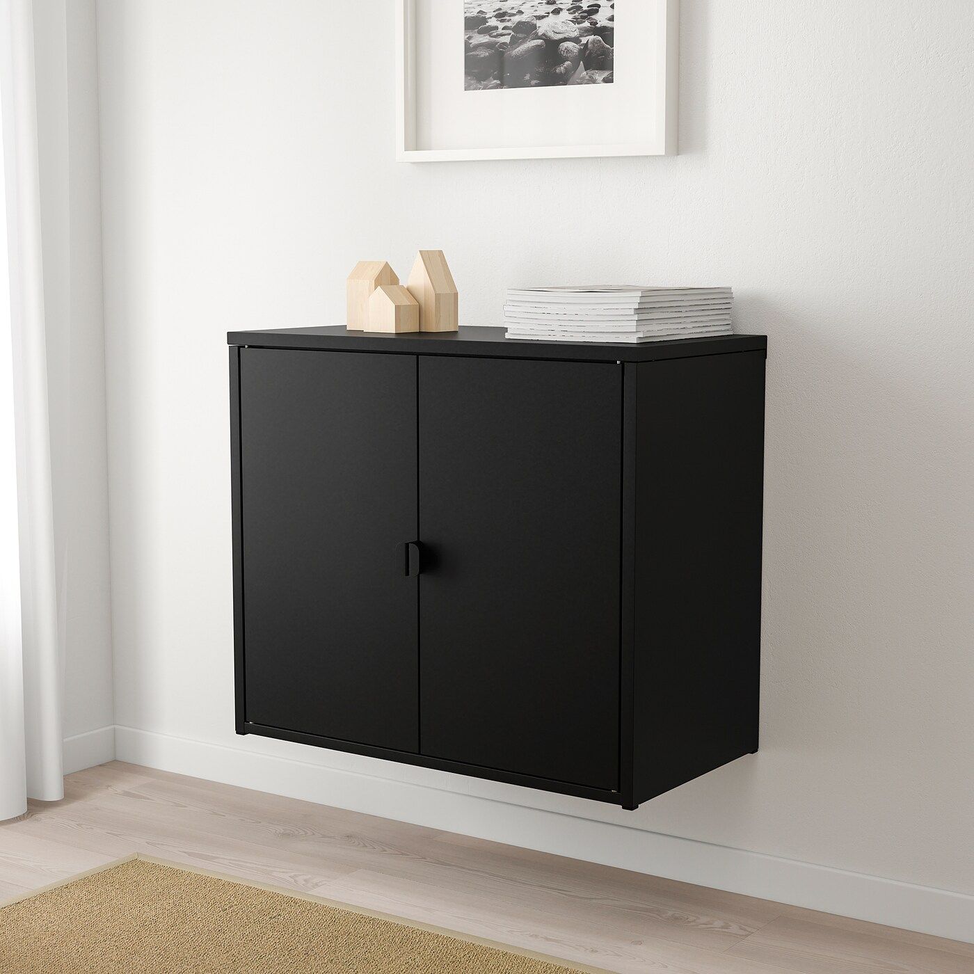 IKEA – BROR Armoire 2 portes Noir