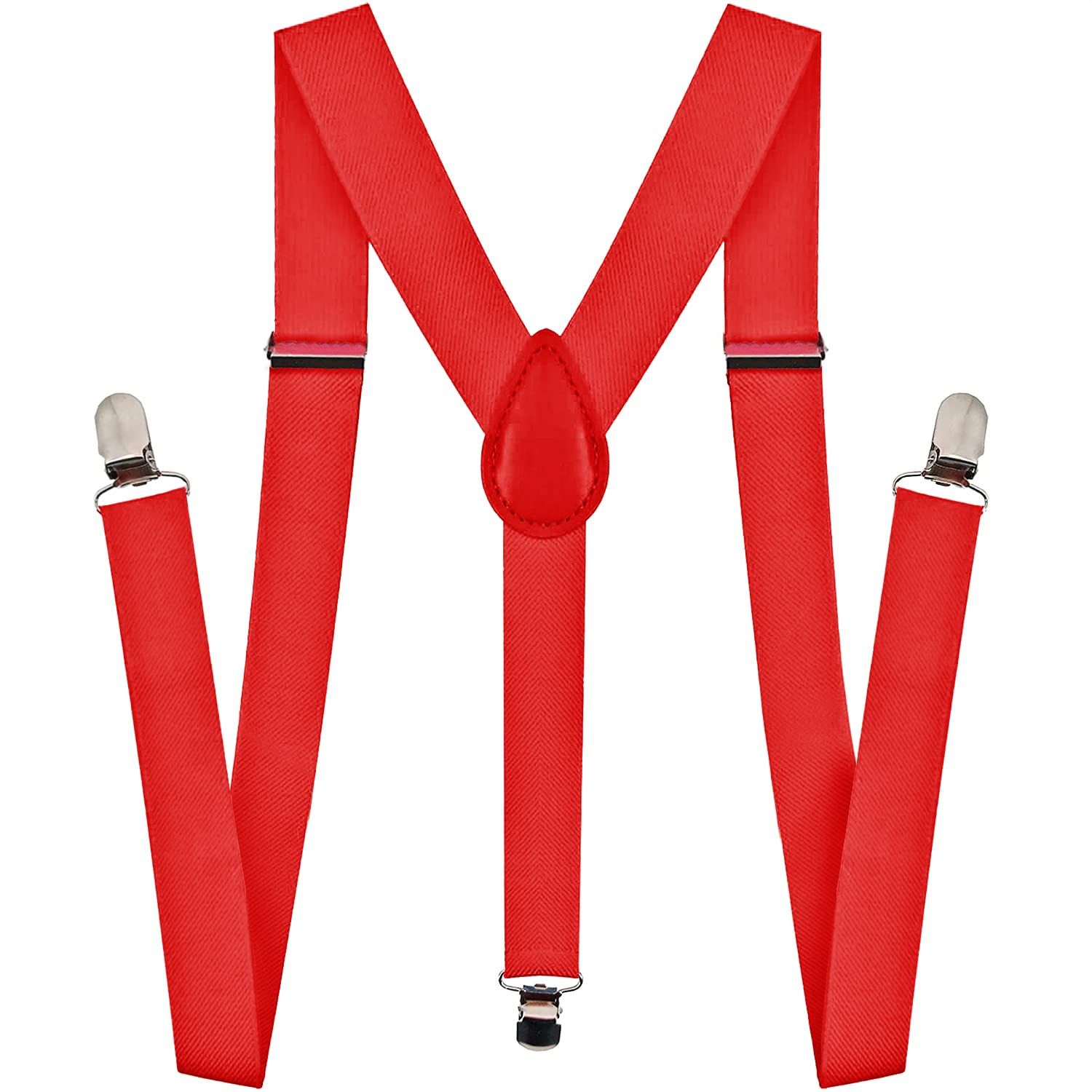 Navisima Adjustable Elastic Y Back Style Unisex Suspenders for Men and Women With Strong Metal Clips