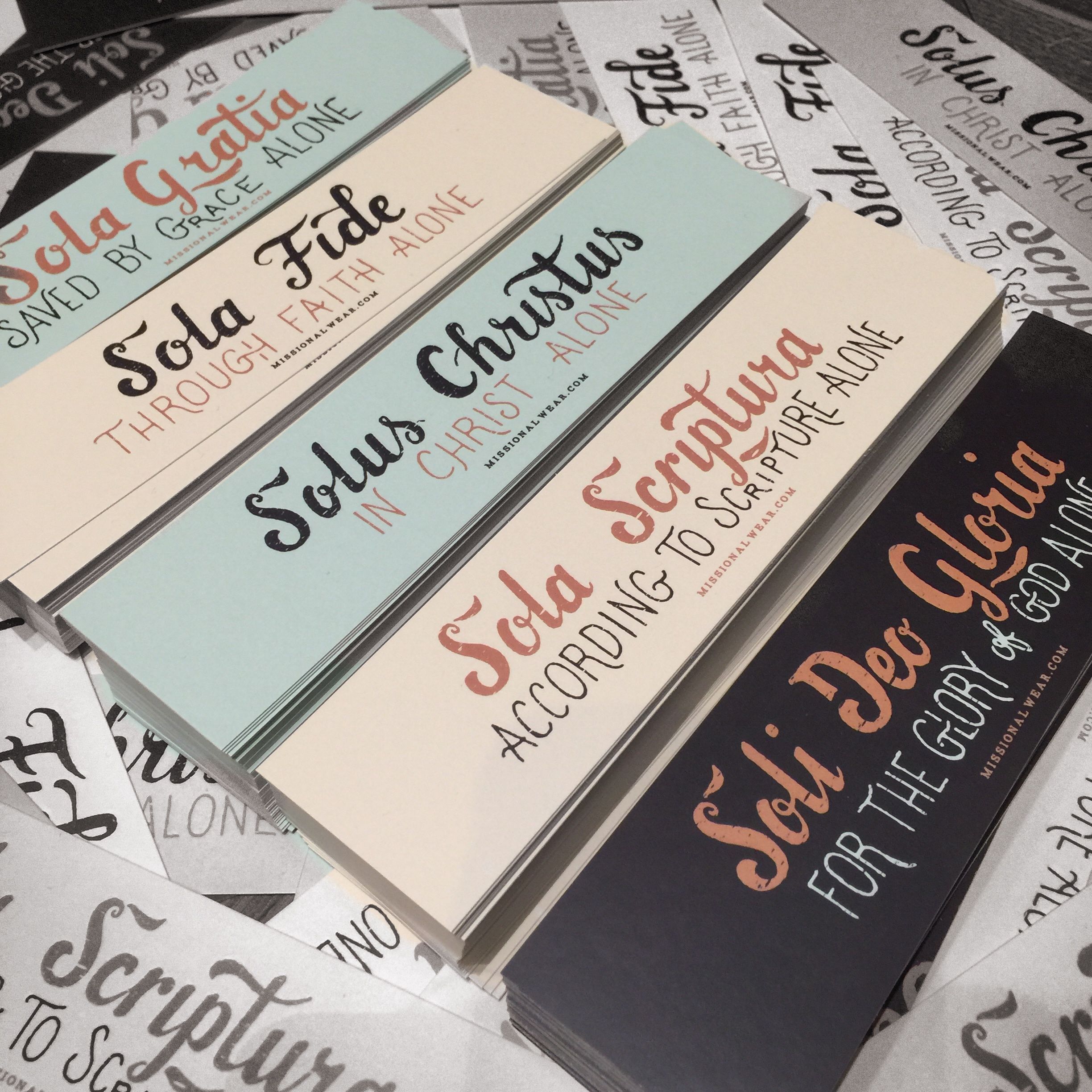 The Five Solas Bookmarks Reformation Day Sola Scriptura Reformed Theology