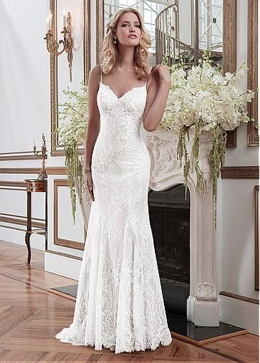 Elegant Lace Spaghetti Straps Neckline Sheath Wedding Dresses Elegant Lace Spaghetti Straps Neckline Sheath Wedding Dresses Dress Sheeth