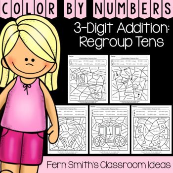 Color By Numbers Second Grade Go Math Lesson 64 3 Digit Addition Regroup Tens Your Students Will Adore These Worksheets While Learning Color By Numbers Second Grade Go Math Lesson 64 3 Digit Addition Regroup Tens Your Students Will Adore These Worksheets While Learning