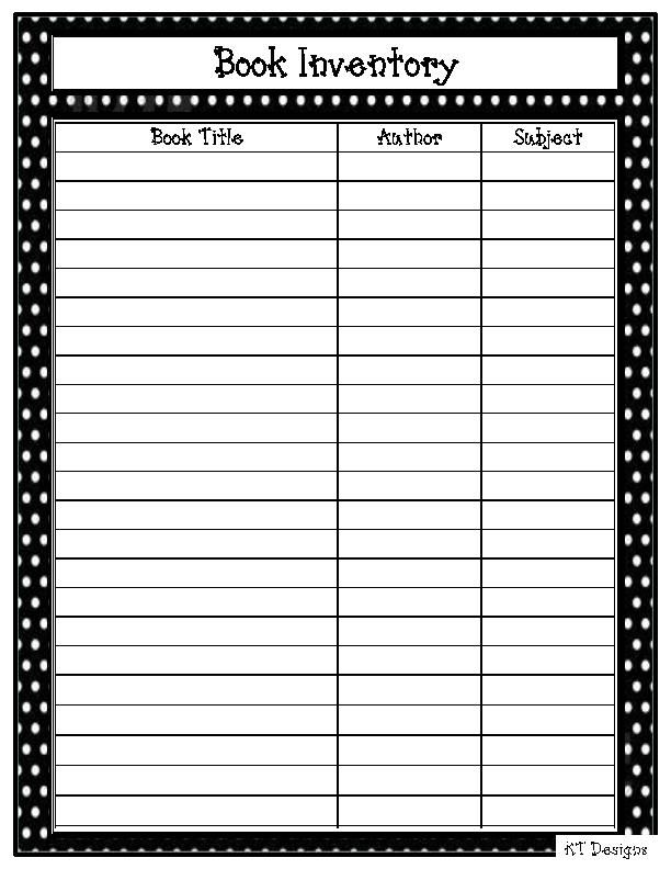 printable blank inventory spreadsheet