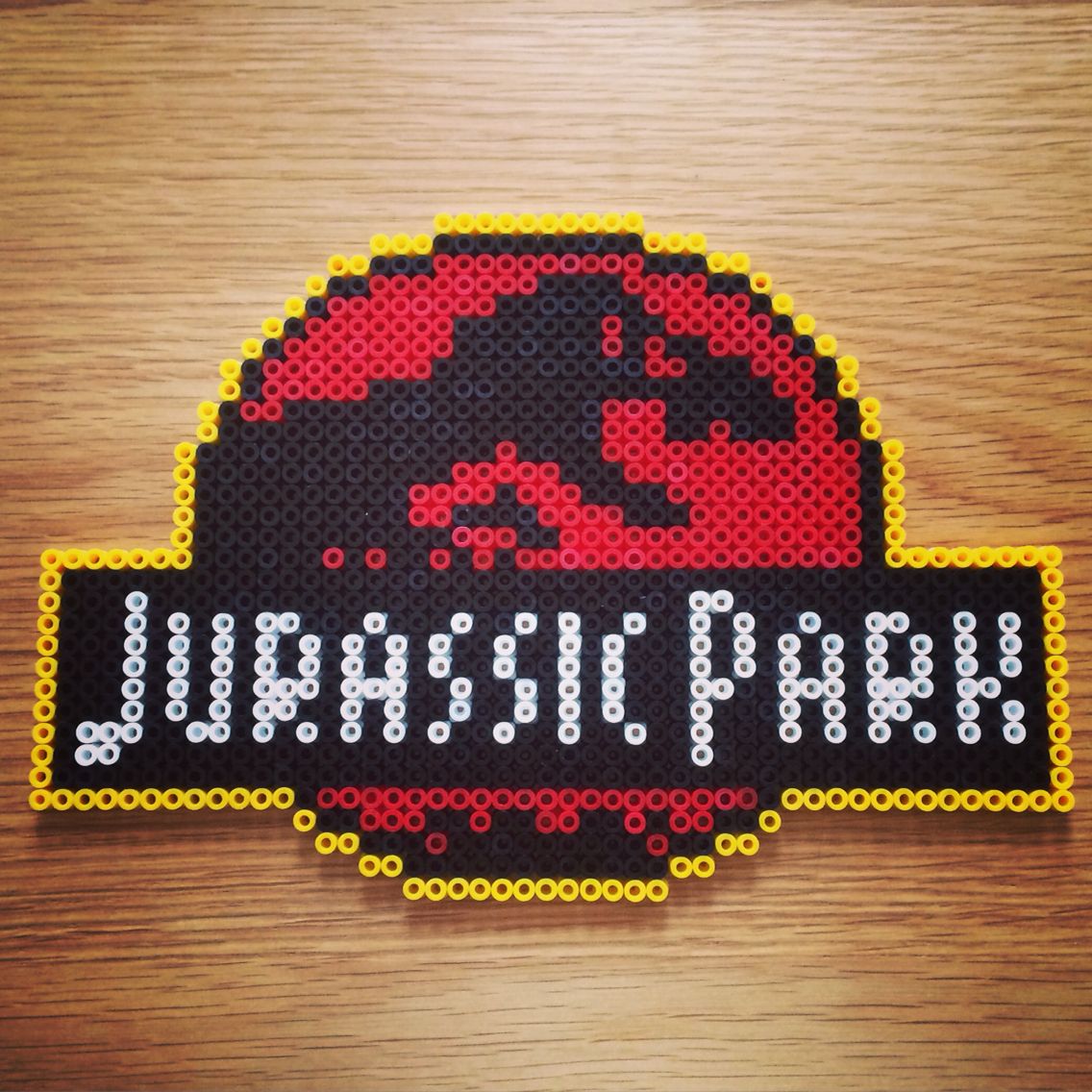 This is my Jurassic Park Hama Bead art to celebrate the release of Jurassic World in cinemas!