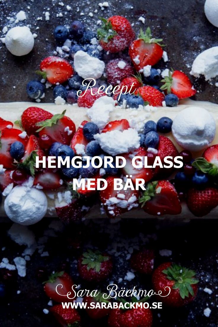 Hemgjord glass med bär