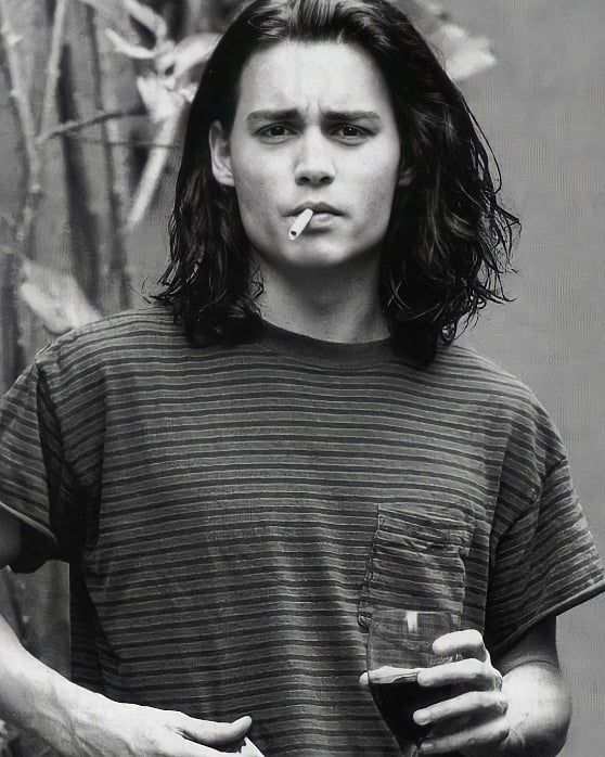 Кино on Instagram: “🎬Johnny Depp's long hairstyle . . . . . . #