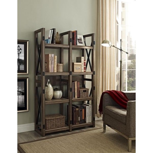 Altra Furniture Wildwood Metal Rustic Bookcase Room Divider By Doral On Altra Furniture Wildwood Metal Rustic Bookcase Room Divider By Doral On