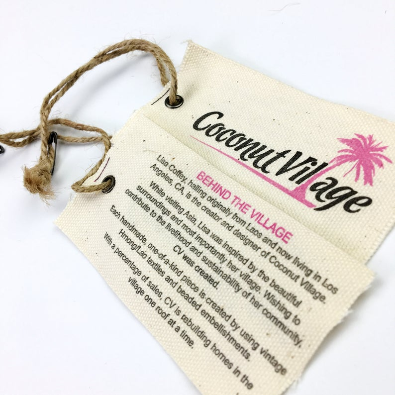 custom canvas hang tag custom cotton canvas hang tag fabric hang tag for garment cotton hangtag