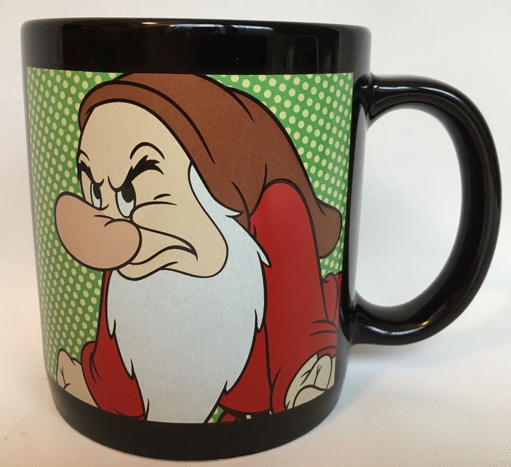 Seven Dwarfs Grumpy Mug Disney Exclusive Coffee Oversized Seven Dwarfs Grumpy Mug Disney Exclusive Coffee Oversized Black Ceramic