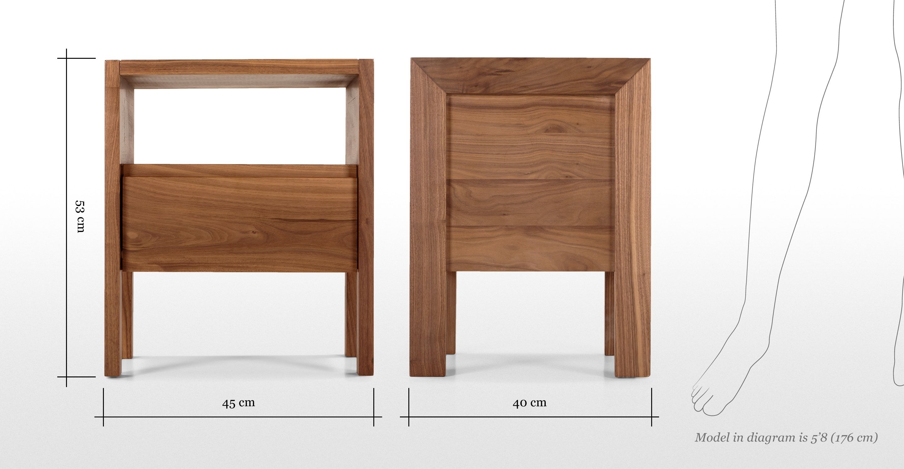 Ledger Nachttisch In Dunkler Ulme Made Dark Wood Furniture Led Ledger Nachttisch In Dunkler Ulme Made Dark Wood Furniture Led