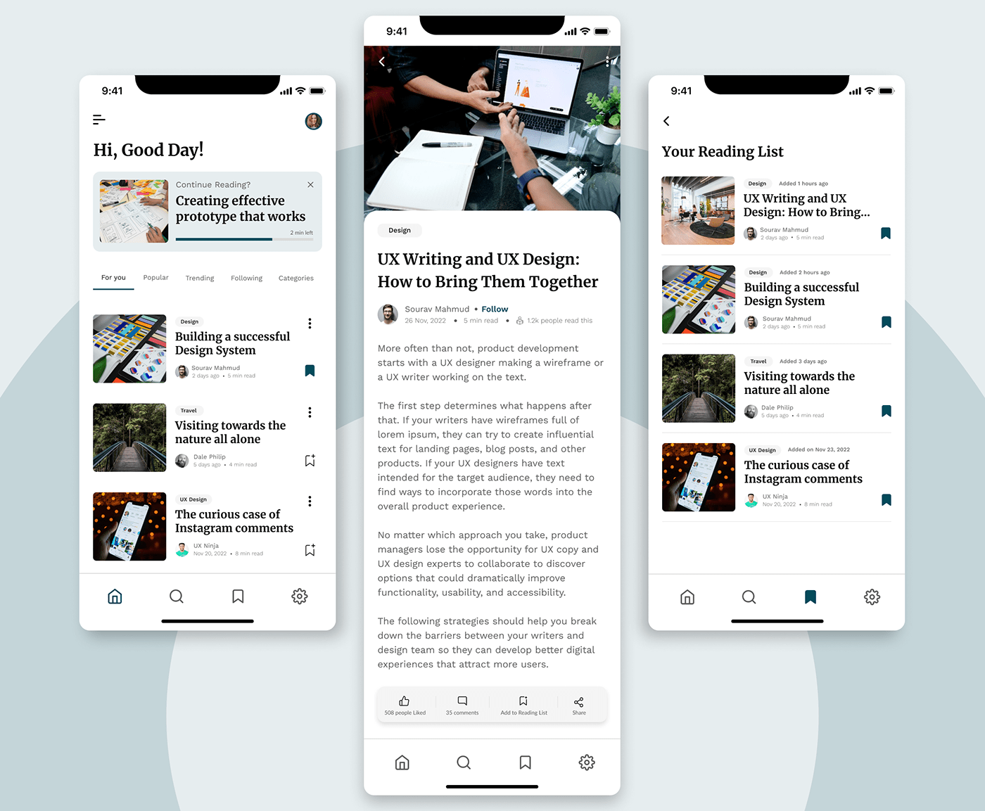 Blog App UI Design - Md Subhul Mahmud Bokhary