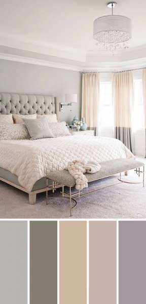 Gray White Beige Neutral Bedroom Color Scheme #bedroom #color #scheme #decorhomeideas #colorchart Bedroom Paint, Home Decor Bedroom, Modern Bedroom, Bedroom Interior, Bedroom Furniture, Contemporary Bedroom, Master Bedrooms, Bedroom Red, Light Gray Bedroom