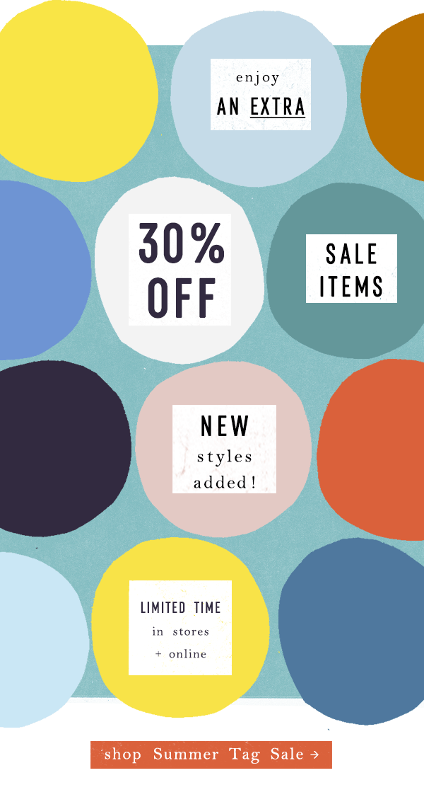ANTHROPOLOGIE Summer Tag Sale Promotional design, Anthropologie