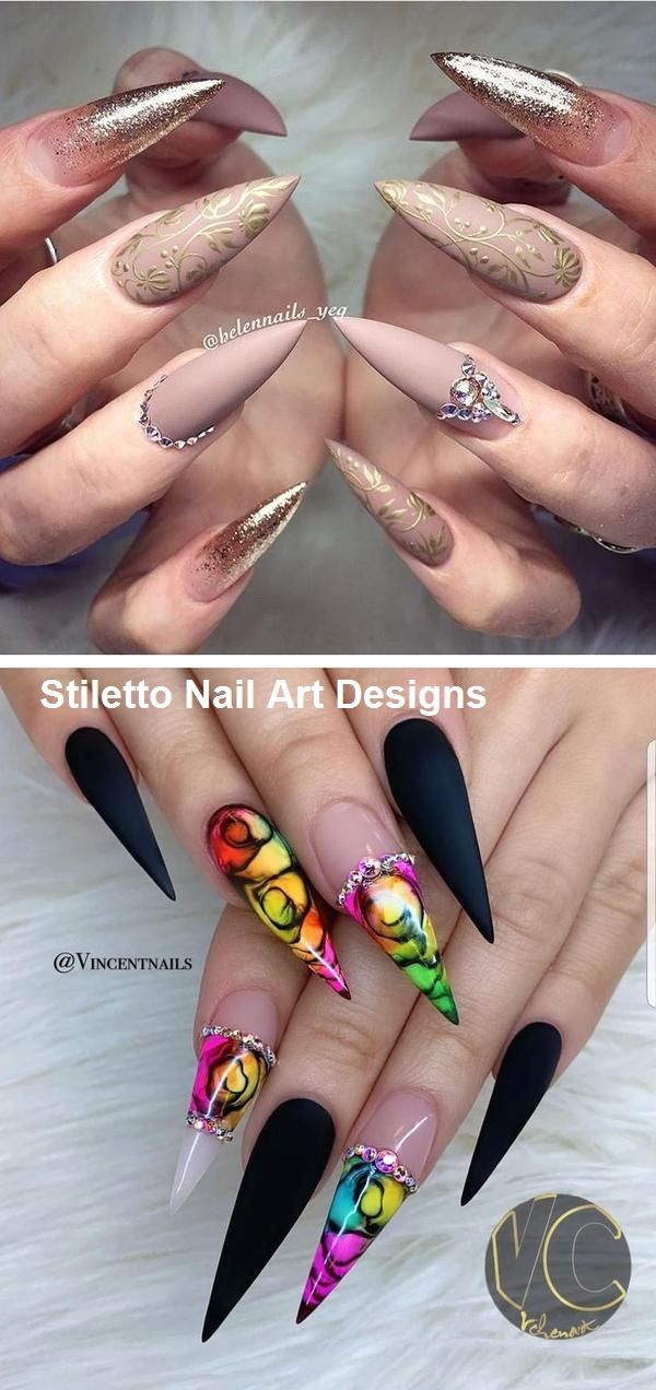 30 Great Stiletto Nail Art Design Ideas 9 Stiletto Nail Art