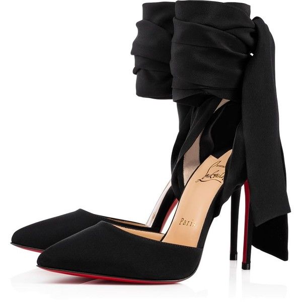 CHRISTIAN LOUBOUTIN Douce Du Desert 100 Crepe De Chine Pumps ... CHRISTIAN LOUBOUTIN Douce Du Desert 100 Crepe De Chine Pumps ...