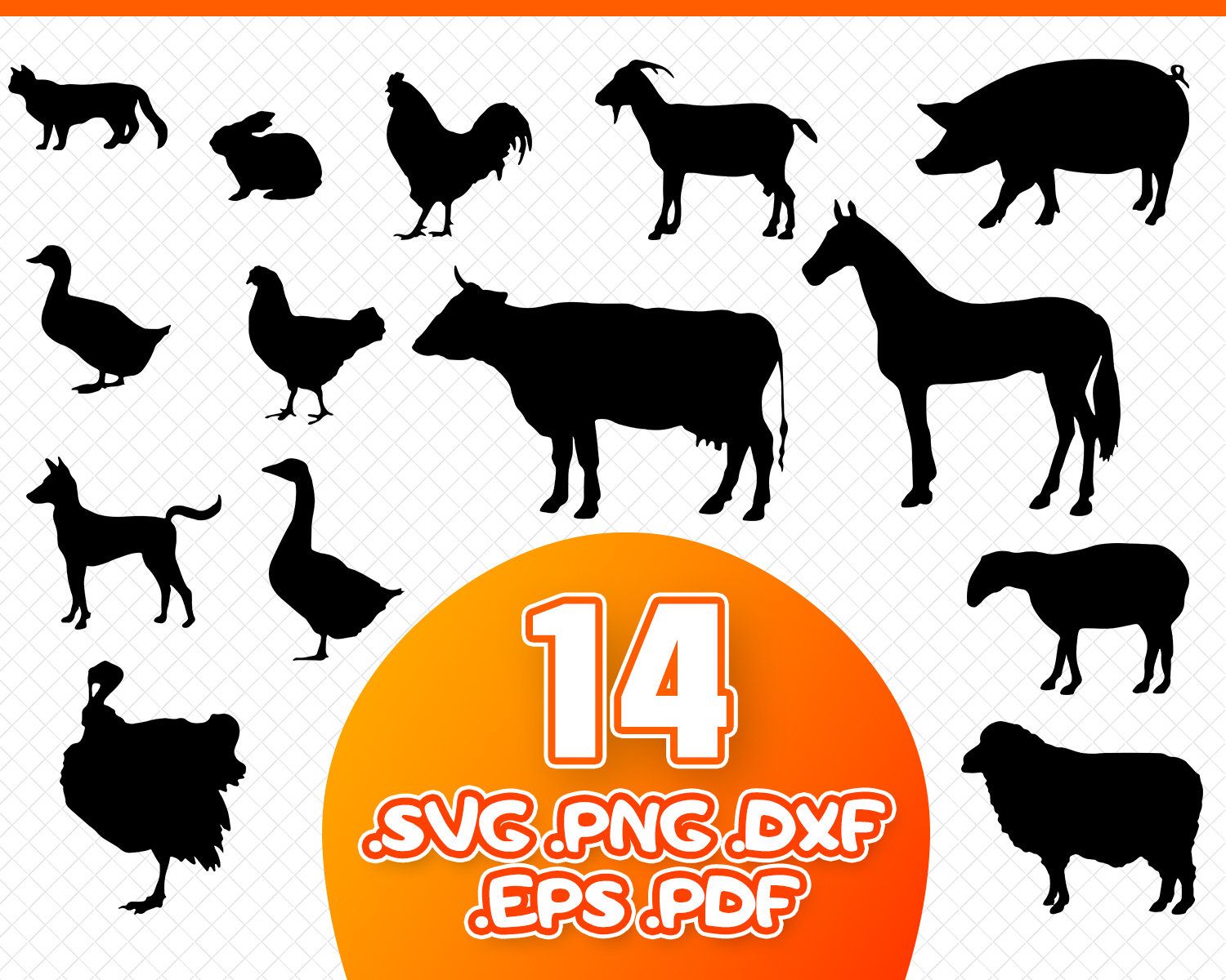 Download Farm Animal Svg Cow Svg Chicken Svg Pig Svg Rooster Svg Sheep Svg Horse Svg Goat Svg Country Svg Cute Animal Svg Pi Farm Animals Animals Cute Animals