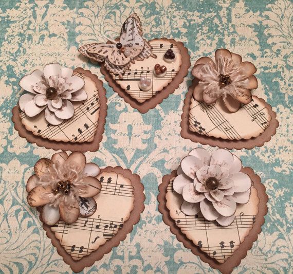 Scrapbooking, Cardstock Flowers, 3D Embellishments, Tags, Cards, Mixed Media, Paper Craft Supply, Holidays, Package Topper, Die Cuts, Kit