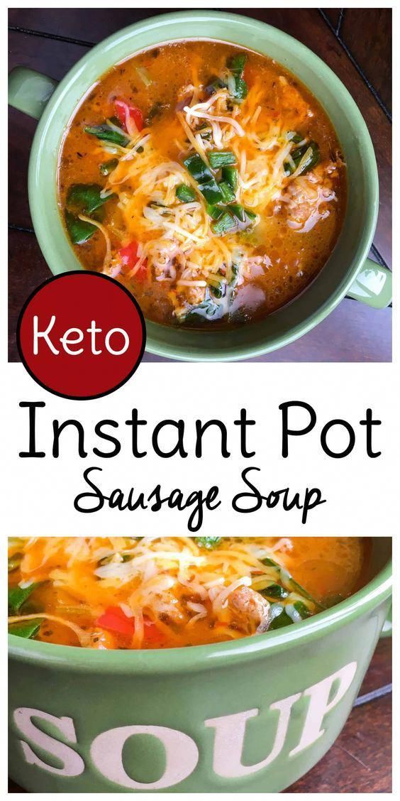 Keto Instant Pot Sausage Soup #health #fitness #nutrition #keto #diet #lowcarb #recipe #GlutenDietFo...