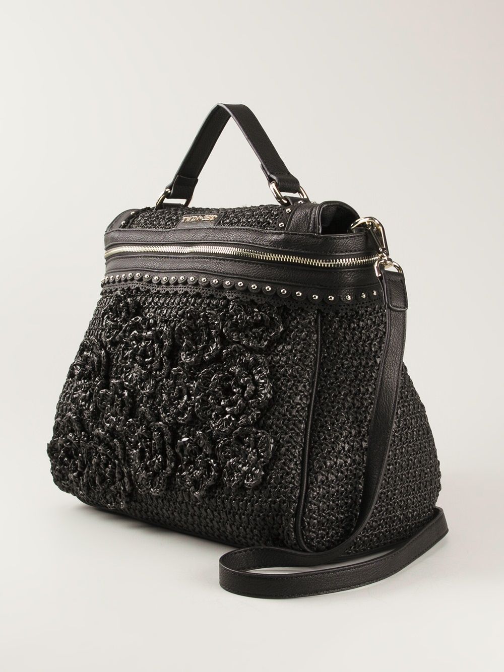 Twin Set Simona Barbieri Fl Crochet Tote Bag Bags Twin Set Simona Barbieri Fl Crochet Tote Bag