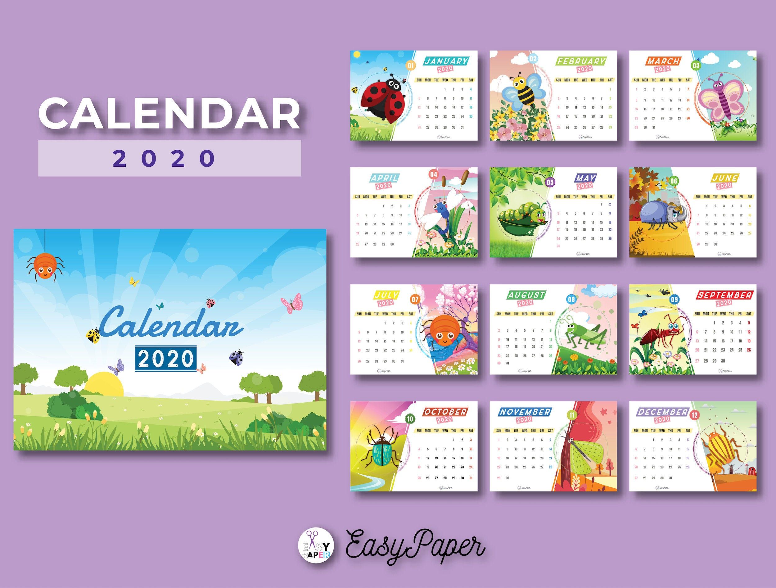 Pin On Calendar Printables insect calendar 2021