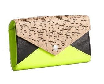 Rebecca Minkoff Black And Chartreuse Patent Leather