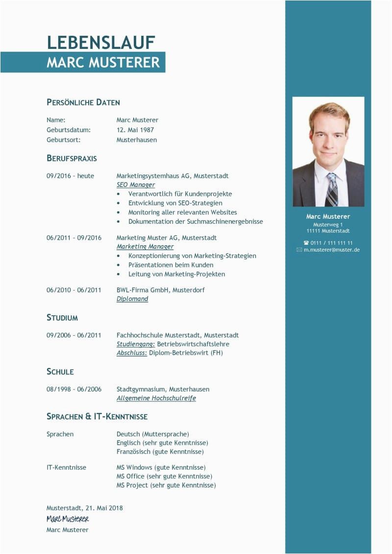 Tabellarischer Lebenslauf Englisch Muster Tabellarischer Lebenslauf Englisch Muster