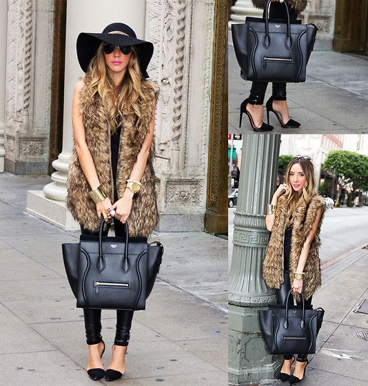 Pin By Sue Ann Francis On Style Pinterest Fashion Fur And Celine Bag Luggage Handbags Casual Outfits Fur Hat