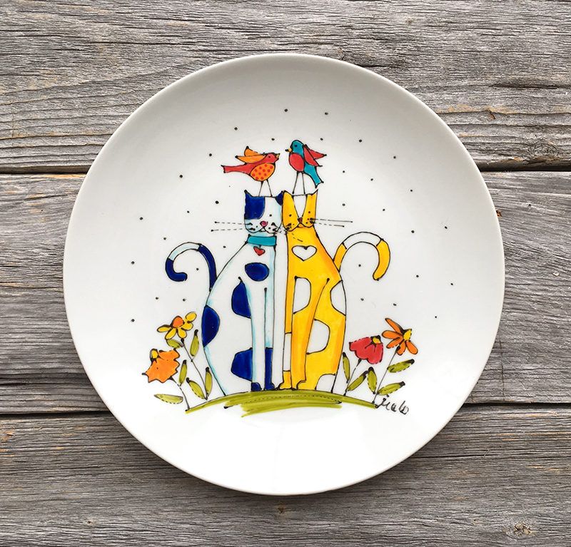 Assiette Chat Amoureux Oiseaux Fleurs Assiette Porcelaine Cadeau Unique Personnalisable Peint A La Main Par Isamalo Hand Painted Pottery Hand Painted Porcelain Painting Assiette Chat Amoureux Oiseaux Fleurs Assiette Porcelaine Cadeau Unique Personnalisable Peint A La Main Par Isamalo Hand Painted Pottery Hand Painted Porcelain Painting