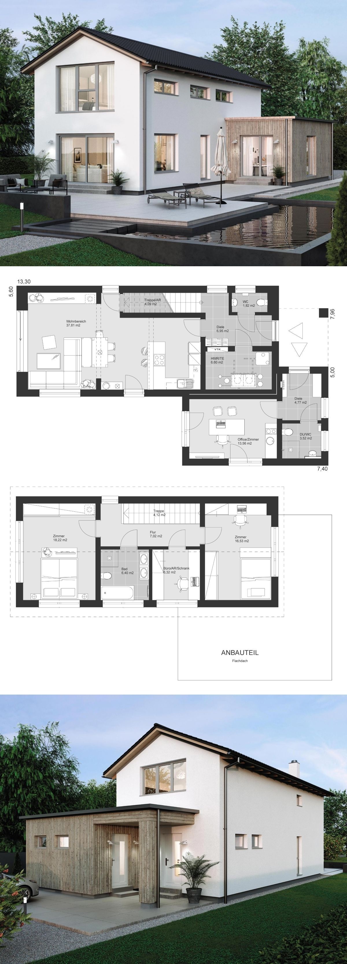 Schmales Einfamilienhaus ELK Haus 117 - ELK Fertighaus | HausbauDirekt.de