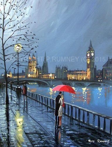 Van-Go Paint-By-Number Kit A Rainy Day in London