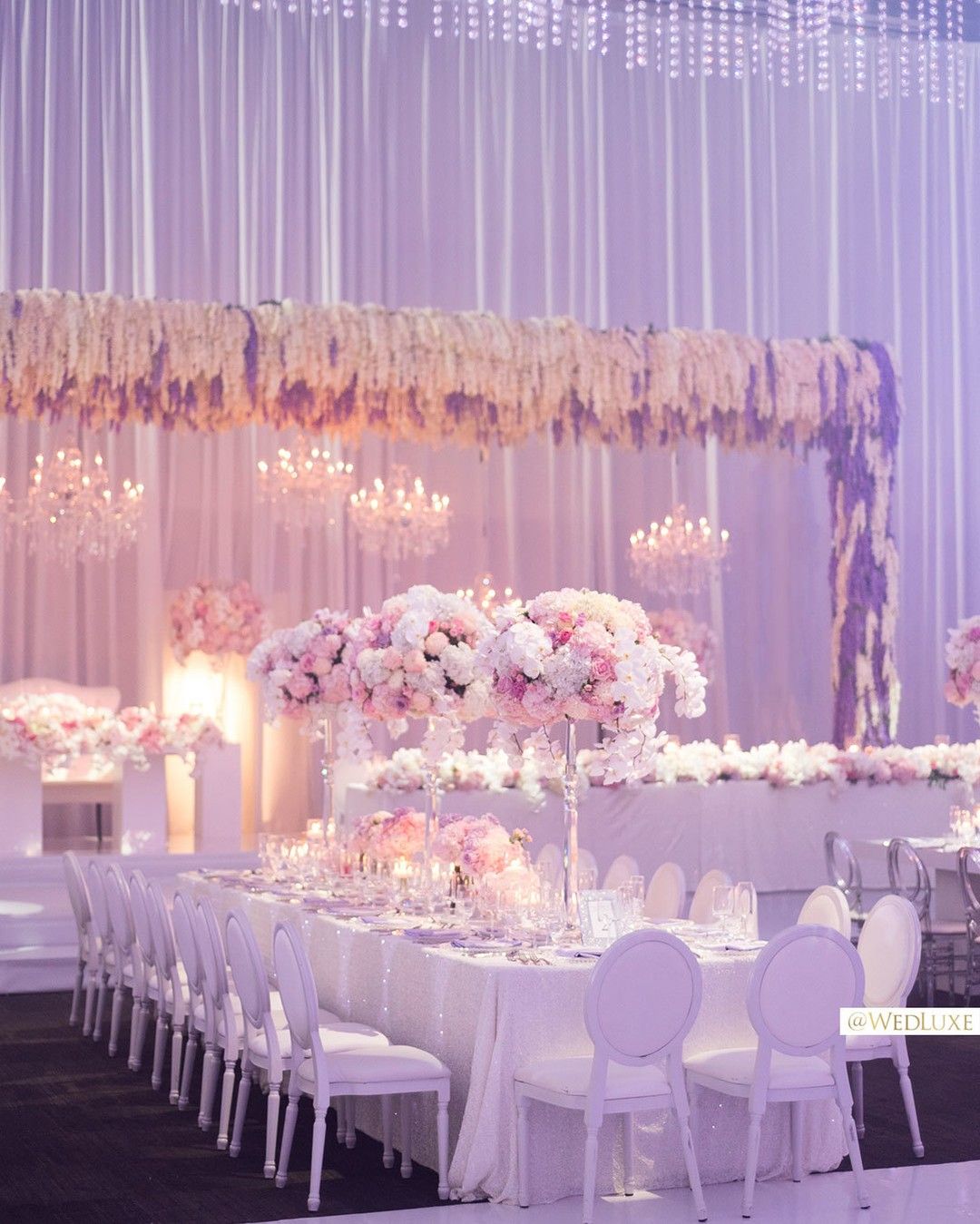 احدث وارقى ديكورات صالات الاعراس تصاميم خيالية فخمة The Most Luxurious Wedding Decorations Lilac Wedding Themes Wedding Centerpieces Quince Decorations