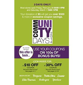 community days coupon booklet