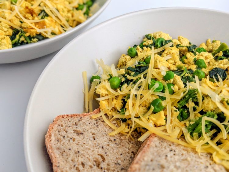 Easy Vegan Tofu Scramble with Extra Greens Recipe Tofu scramble