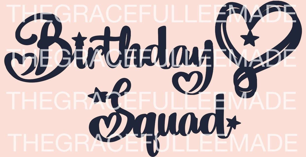 Birthday Squad JoJo Siwa Inspired SVG File for Cricut Etsy in 2020 Birthday Squad JoJo Siwa Inspired SVG File for Cricut Etsy in 2020