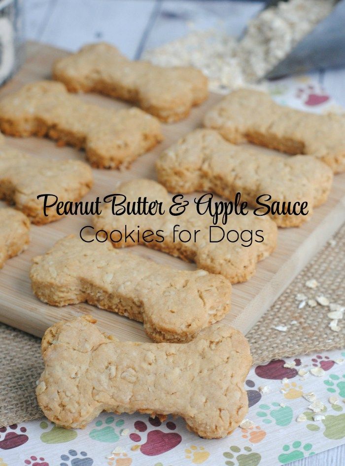 Peanut Butter And Apple Sauce Cookies For Dogs Recipe Dog